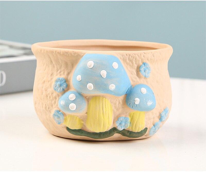 Cute Mushrooms Planter Pot