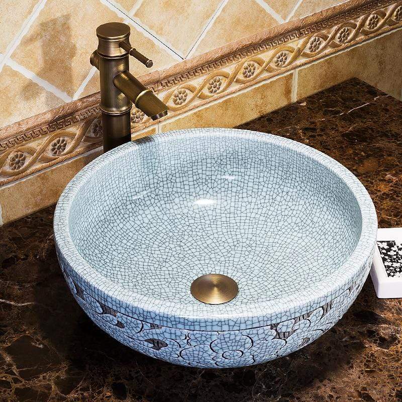 Boho Artisan Handmade Countertop Basin Sink