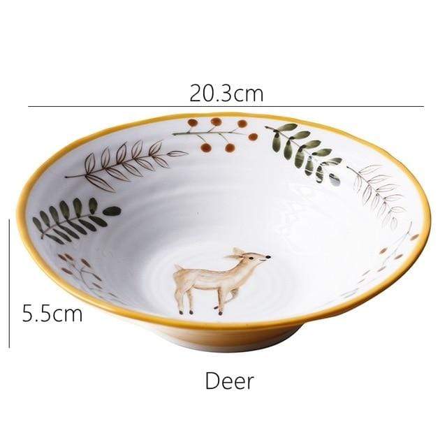Forest Animals Ceramic Bowls