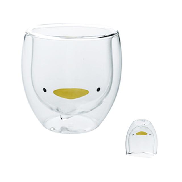Cute Animals Double Glass Mug