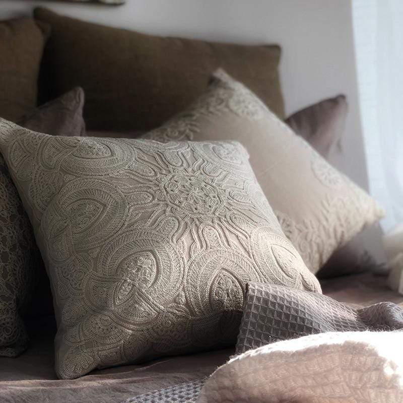 Embroidery Textured Cotton Cushion