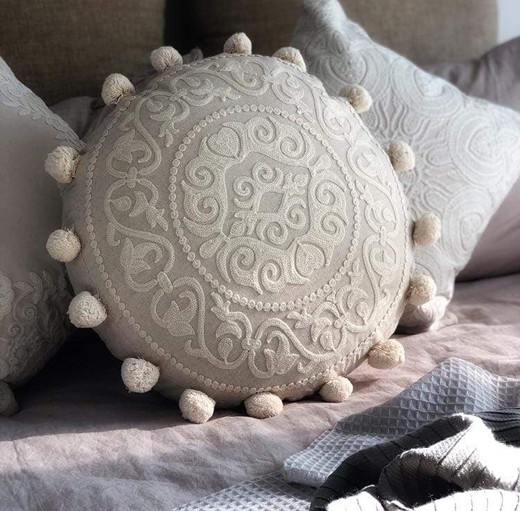 Embroidery Textured Cotton Cushion
