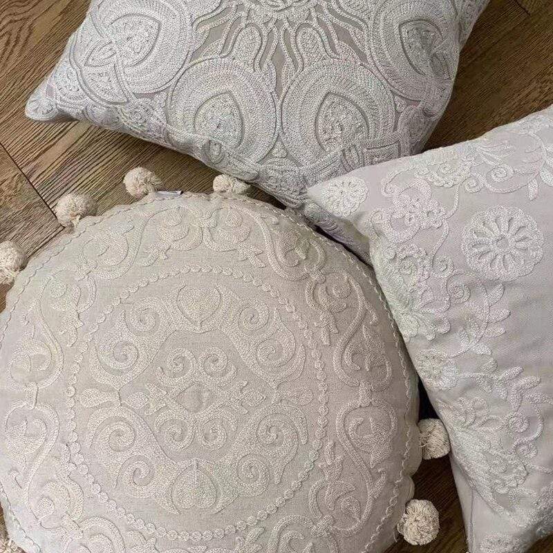 Embroidery Textured Cotton Cushion