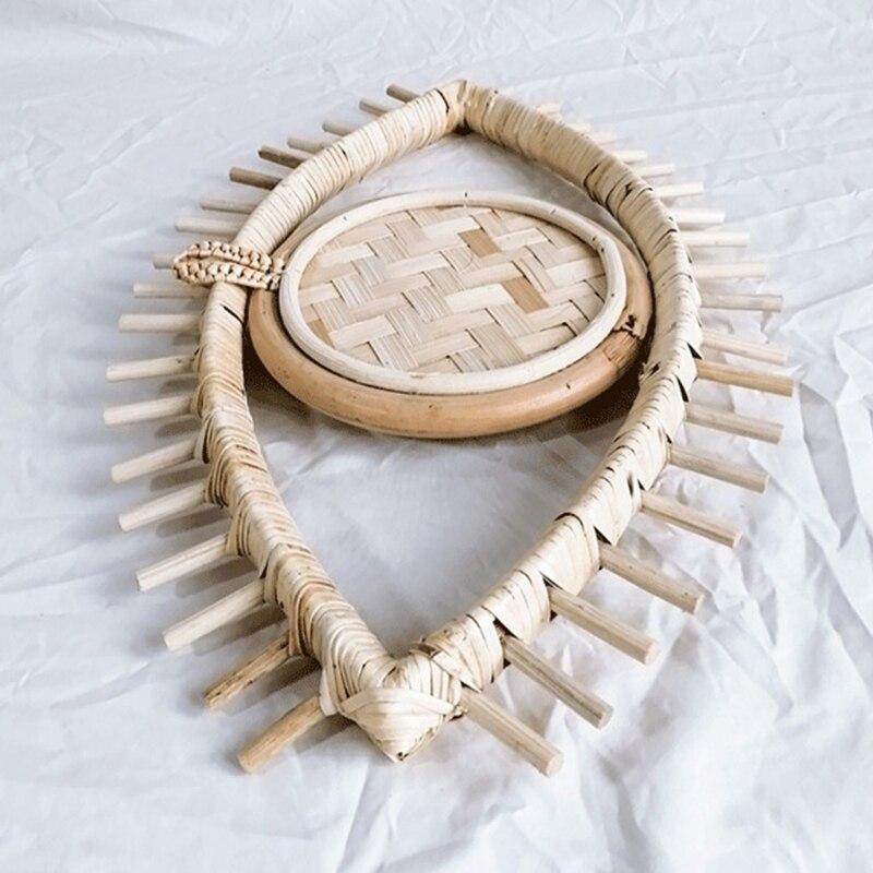 Eye Rattan Mirror