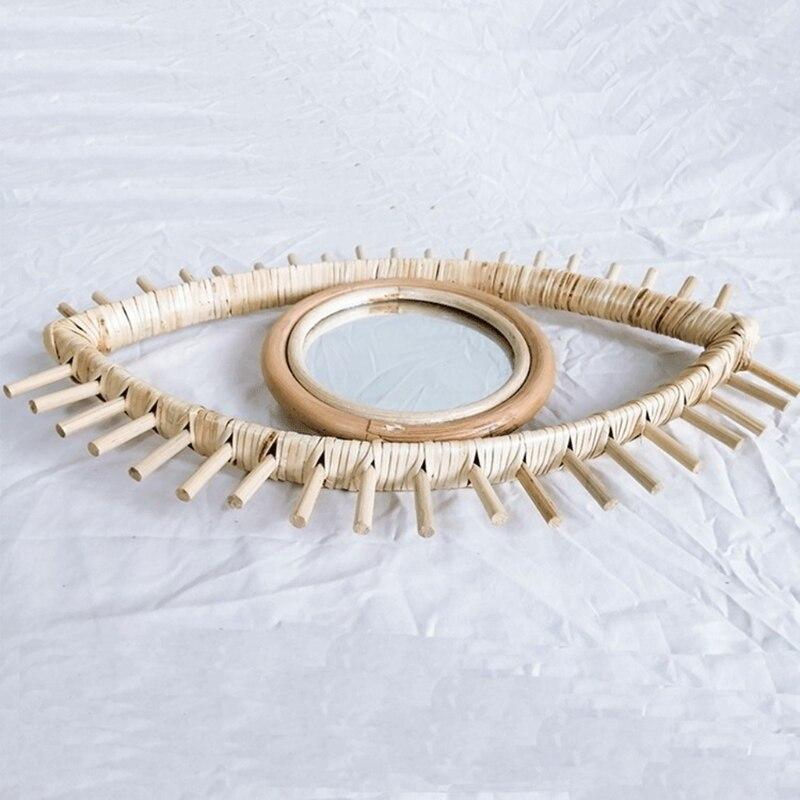 Eye Rattan Mirror