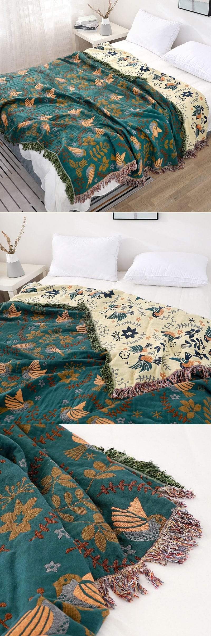 Flock of Birds Summer Throw Blanket