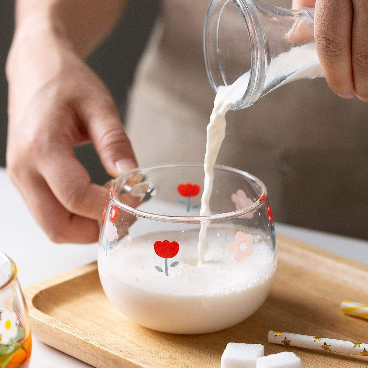 Floral Breakfast Mug Set