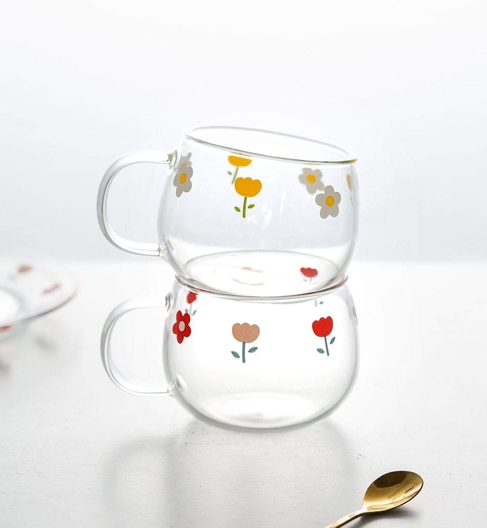 Floral Breakfast Mug Set