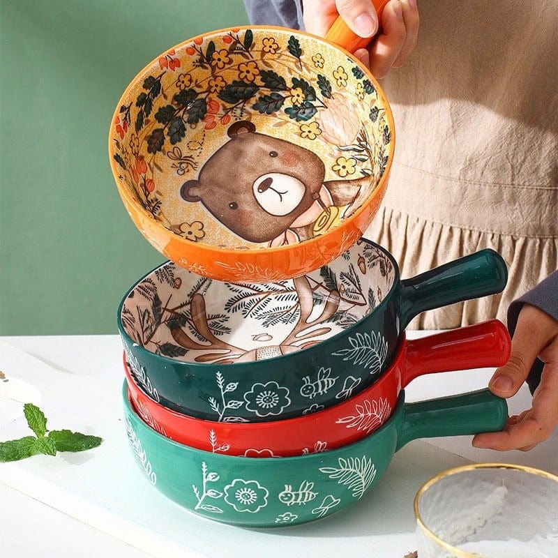 Forest Animals Ceramic Bowls
