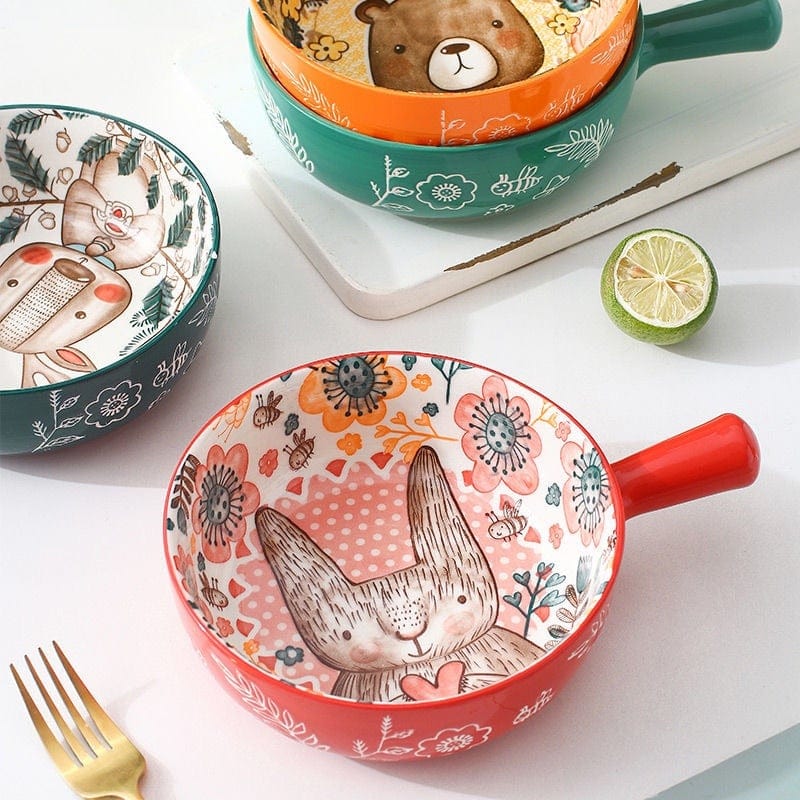 Forest Animals Ceramic Bowls