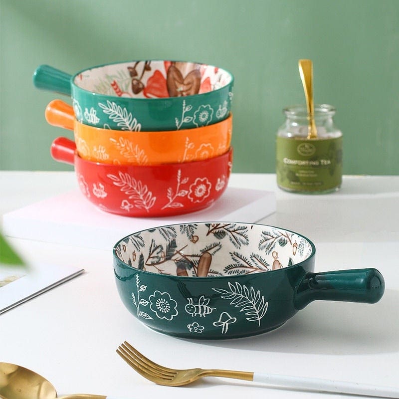 Forest Animals Ceramic Bowls
