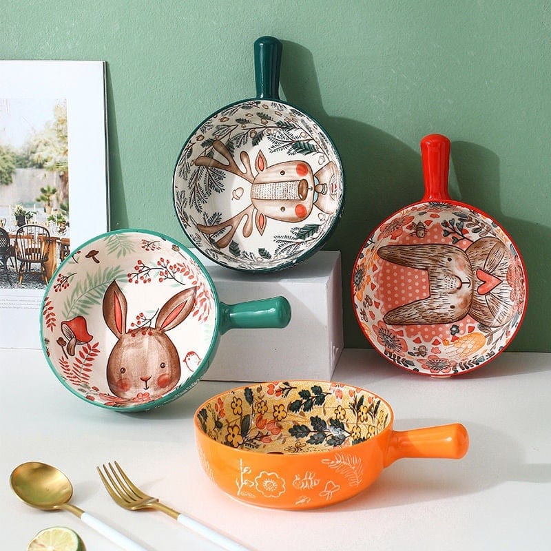 Forest Animals Ceramic Bowls