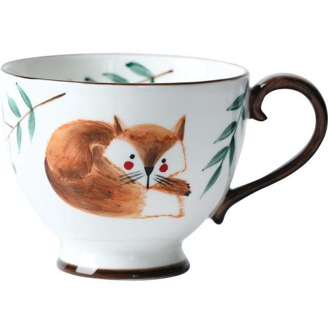 Hand-Painted Animals Mugs