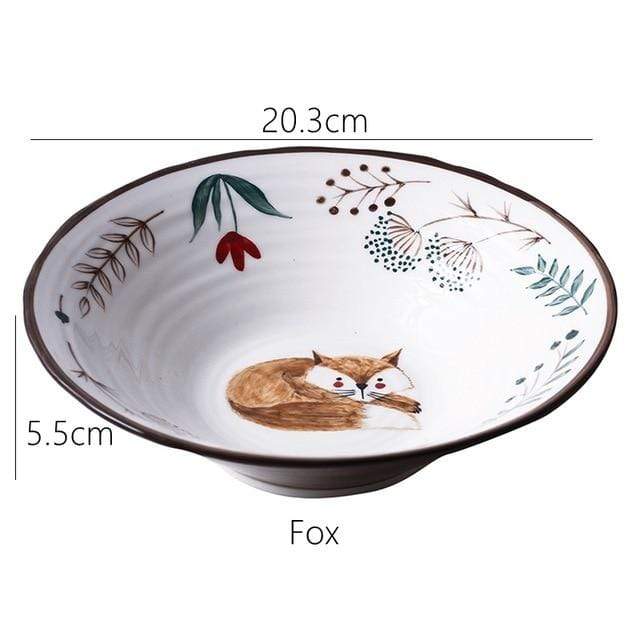 Forest Animals Ceramic Bowls