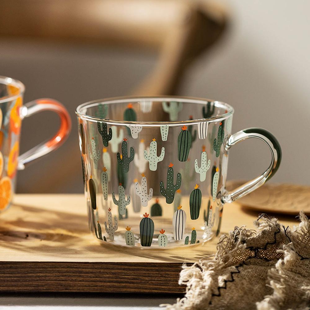Fruits & Cactus Glass Mug