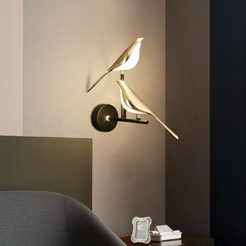 Golden Bird Wall Light
