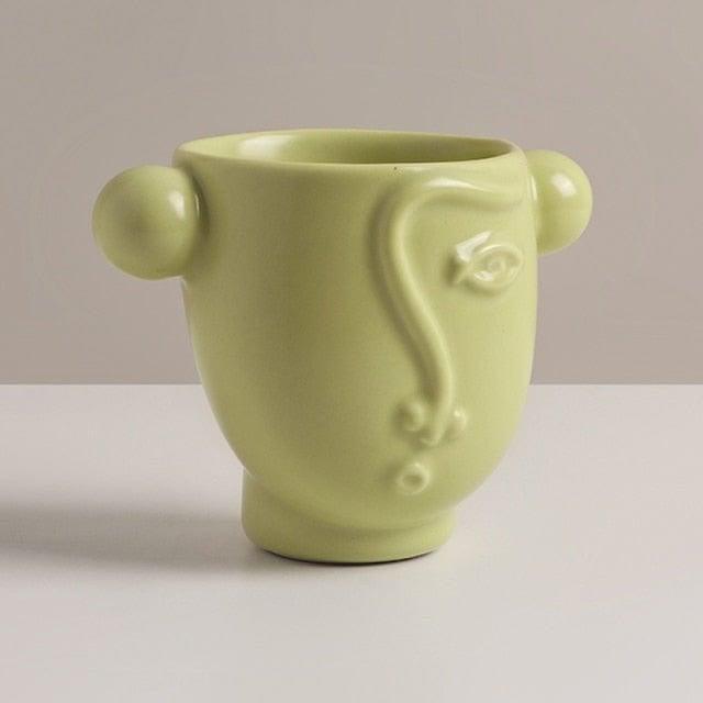 Abstract Face Ceramic Mugs (3 Colors)