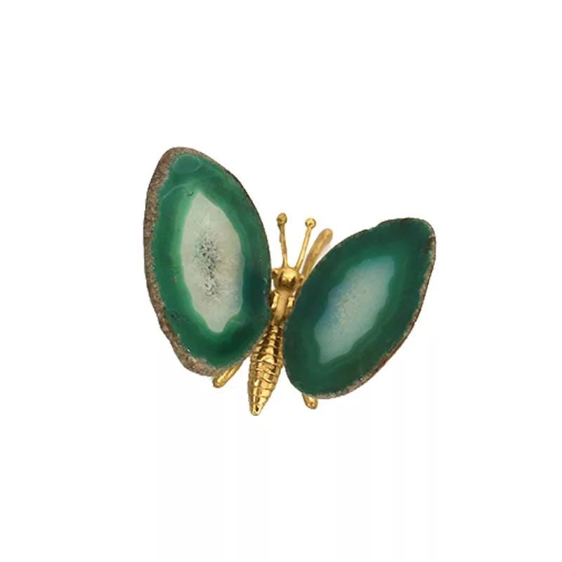 Natural Agate Butterfly Decor