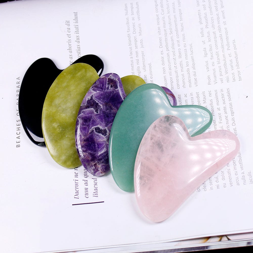 Gua Sha Heart Shaped Crystal Quartz