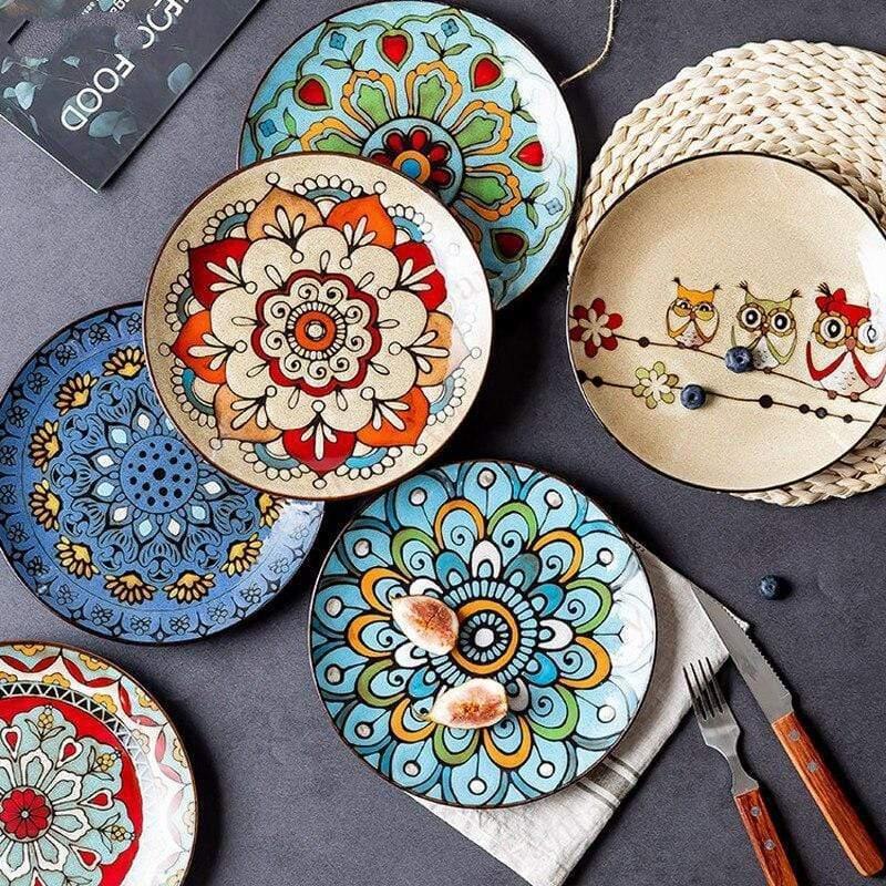 Hand Painted Ceramic Dish Collection
