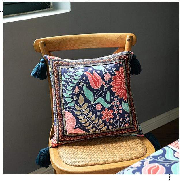 Handmade Floral Cushion Cover