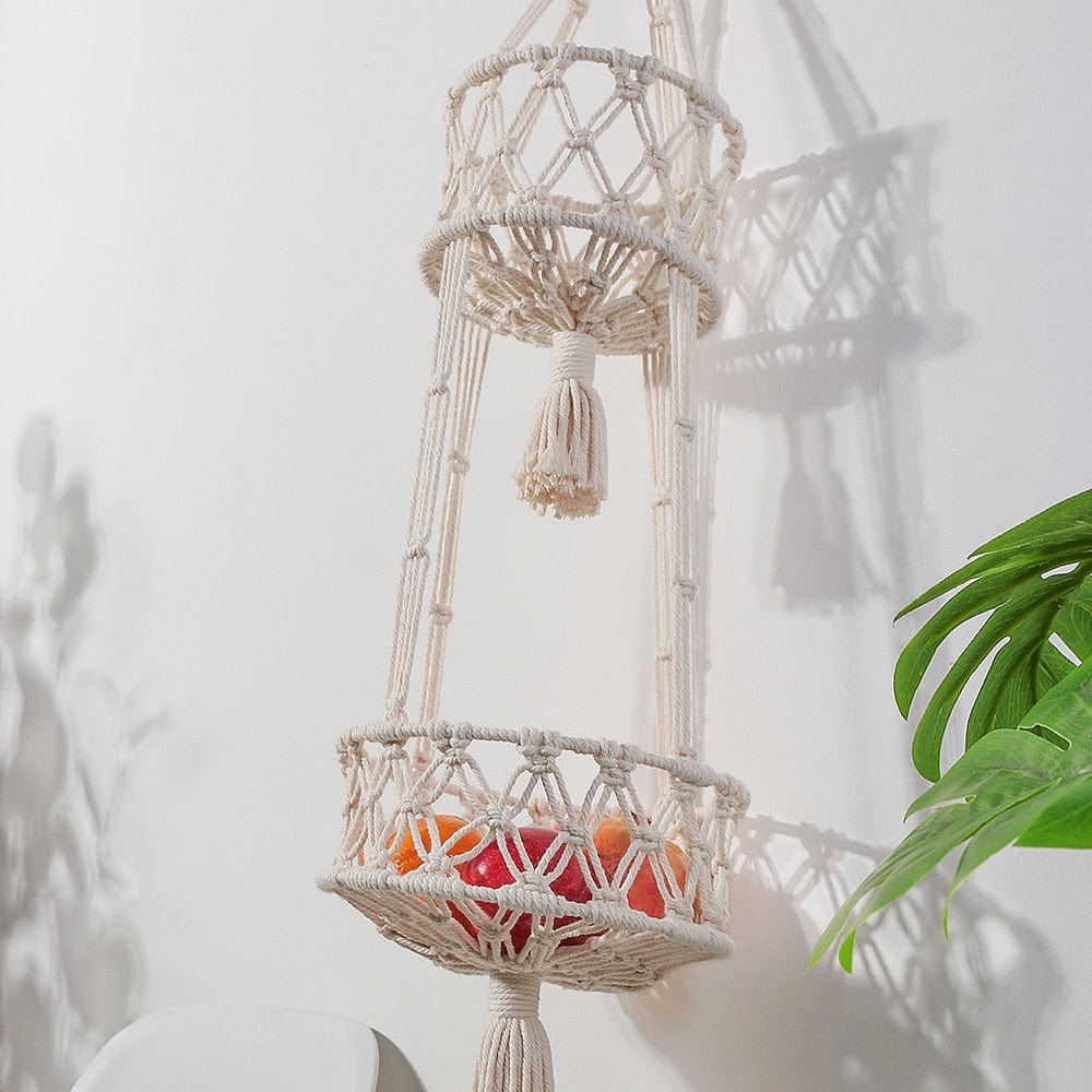 Hanging Macrame Storage Basket