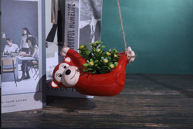 Hanging Mini Animals Plant Pots