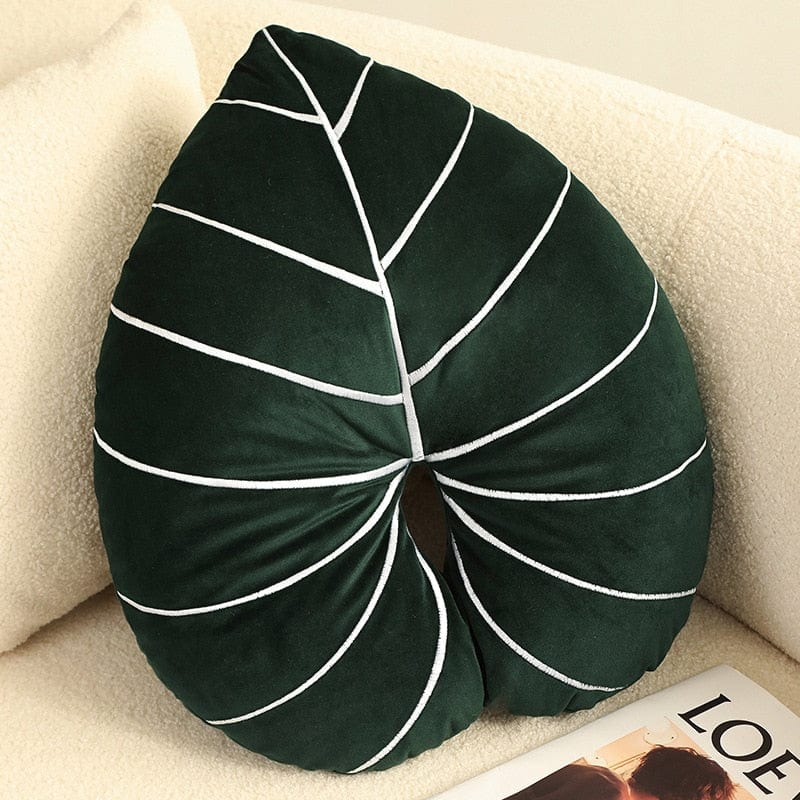 Monstera Leaf Plush Pillow