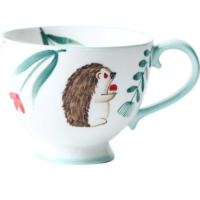 Hand-Painted Animals Mugs