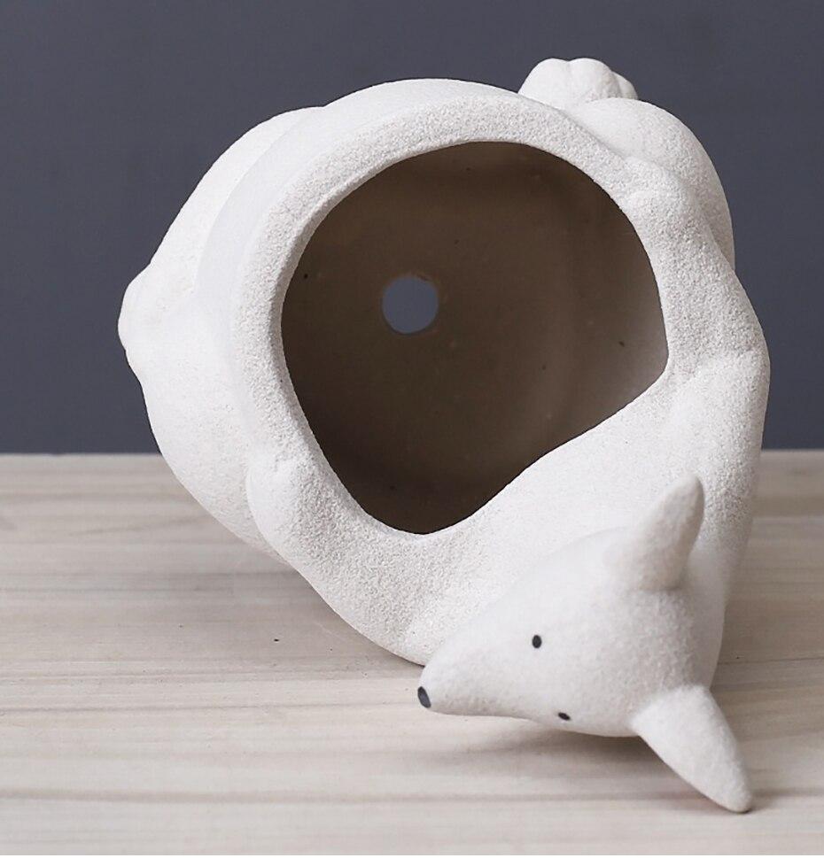 Kangaroo Ceramic Flower Pot