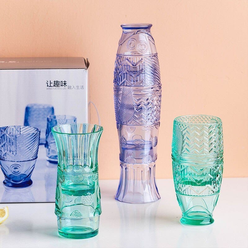 Koi Fish Shaped Glass Set (4pcs)