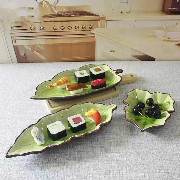 Leaf Shaped Ceramic Plates