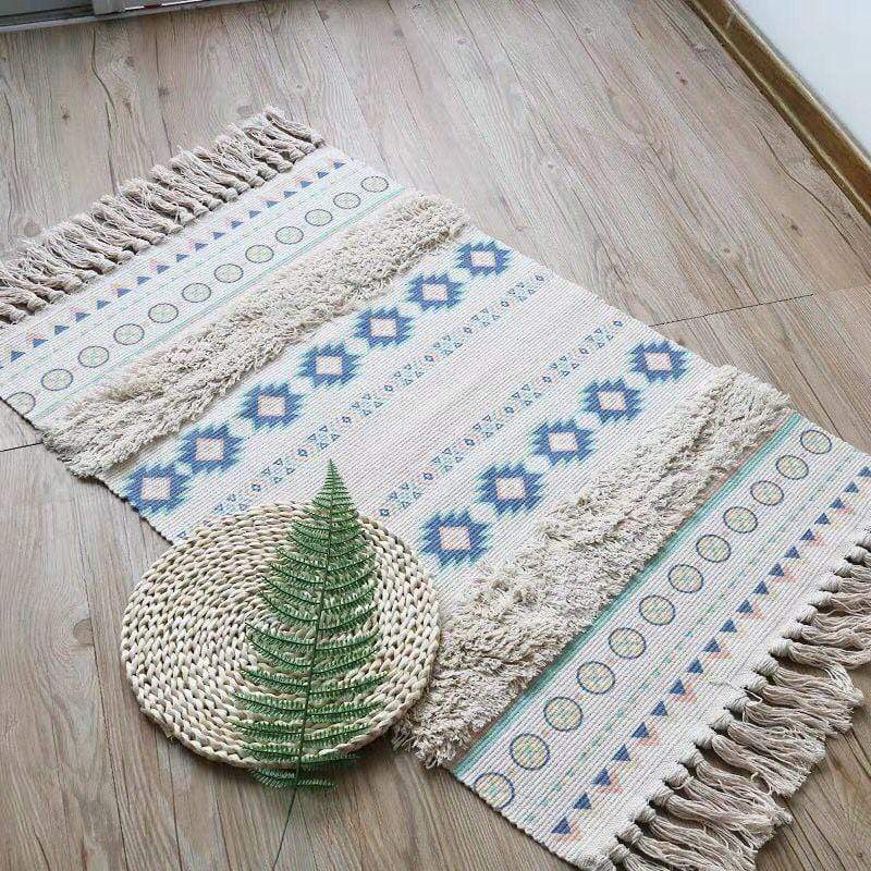 Linen Carpet with Tassels (7 designs)