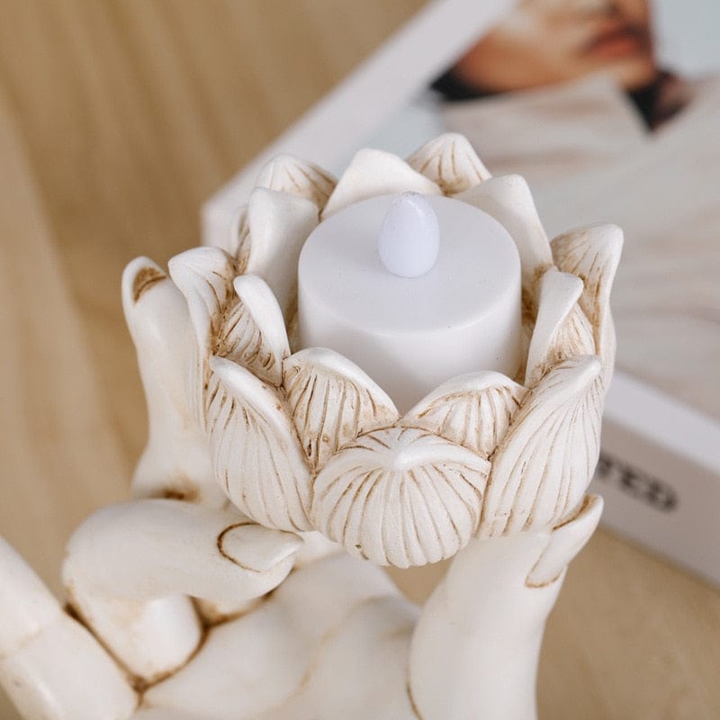 Lotus Buddha Hand Candle Holder