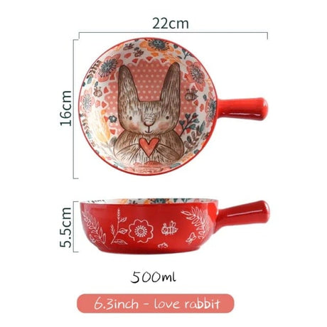 Forest Animals Ceramic Bowls