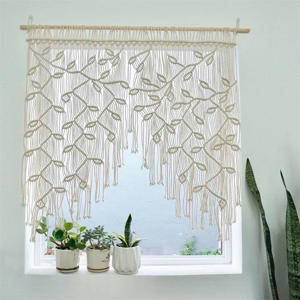 Macrame Leaf Curtain