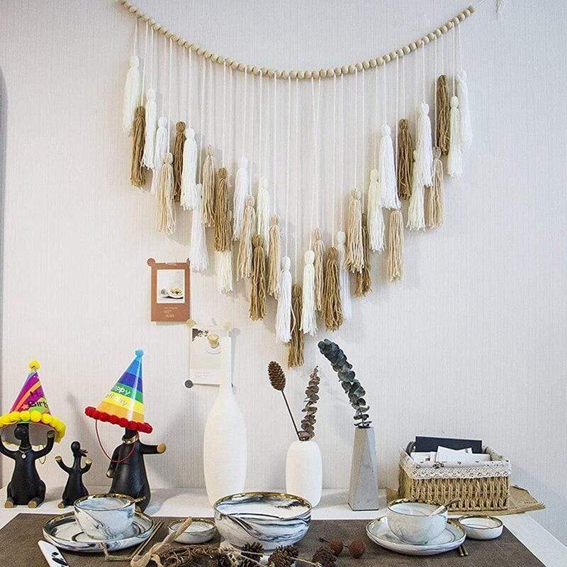 Macramé Wall Deco With Wood Beads