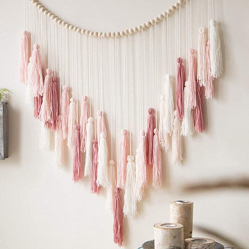 Macramé Wall Deco With Wood Beads