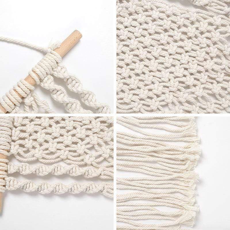 Macrame Wooden Hanging Shelf