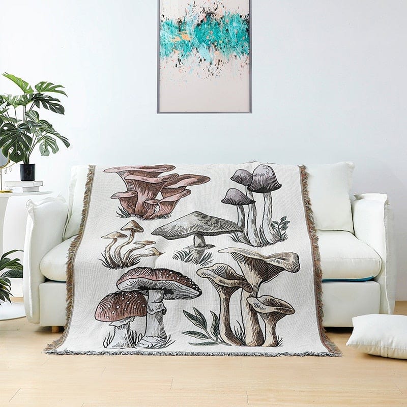 Magic Mushroom Throw Blanket