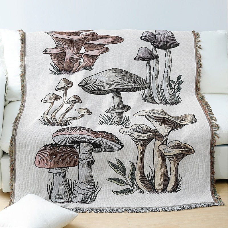 Magic Mushroom Throw Blanket
