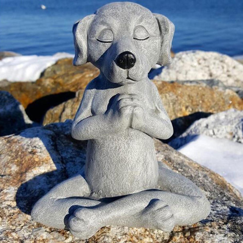 Meditating Dog Figurine