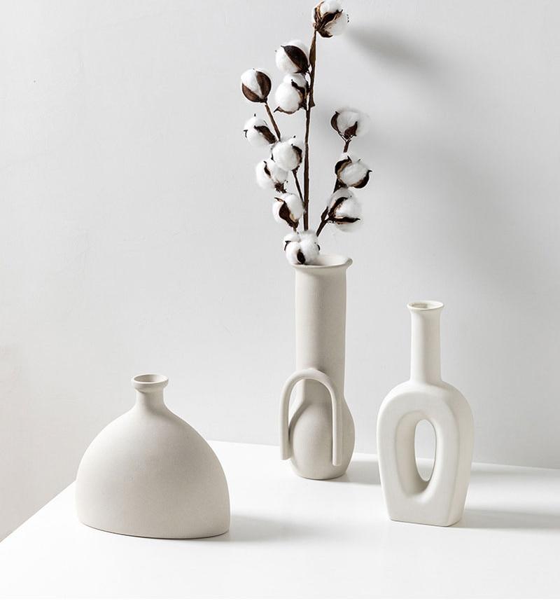 Minimalist White Flower Vases