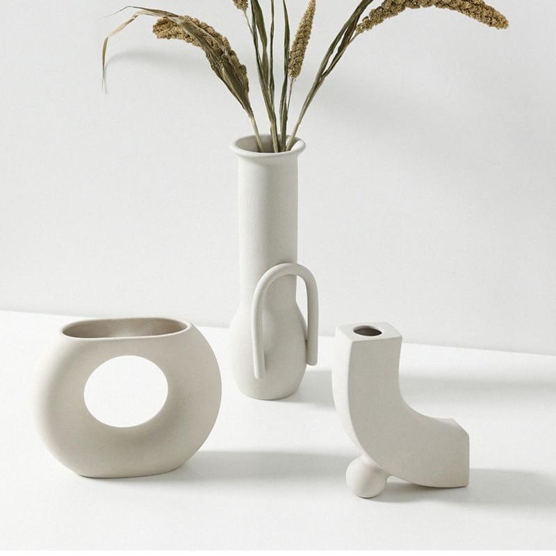 Minimalist White Flower Vases