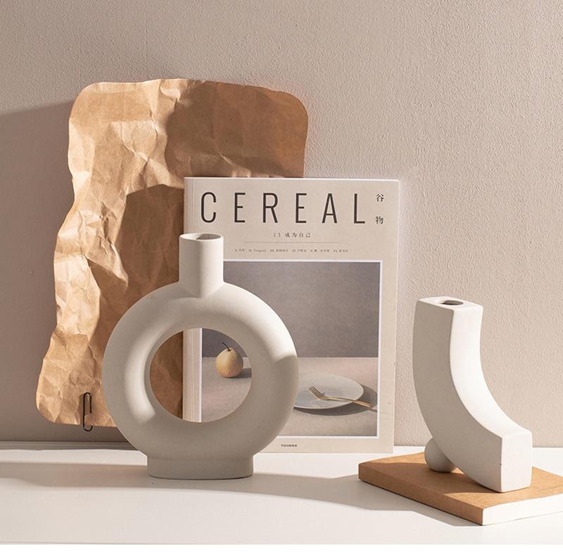 Minimalist White Flower Vases