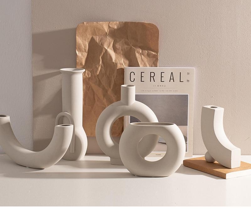 Minimalist White Flower Vases