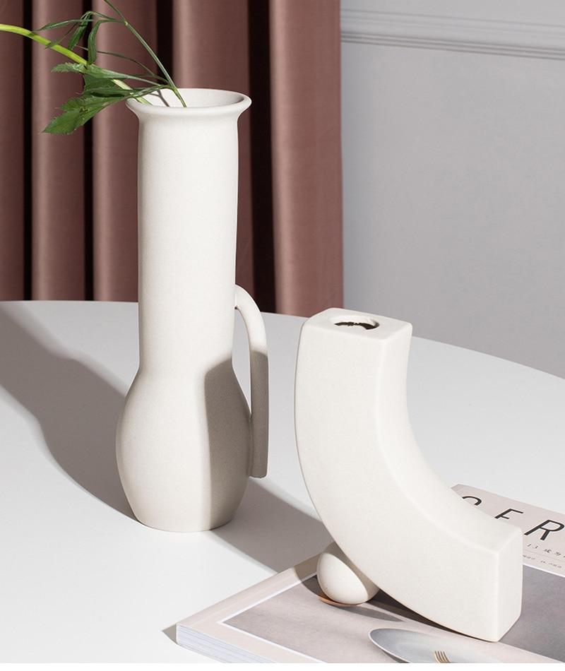 Minimalist White Flower Vases