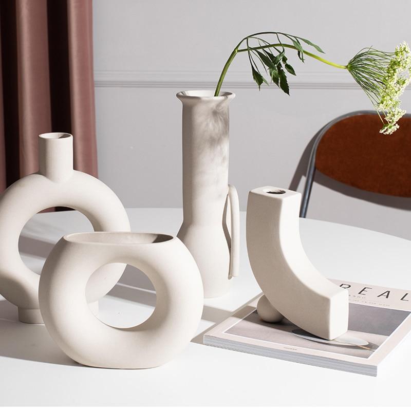 Minimalist White Flower Vases