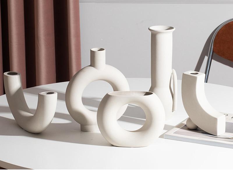 Minimalist White Flower Vases