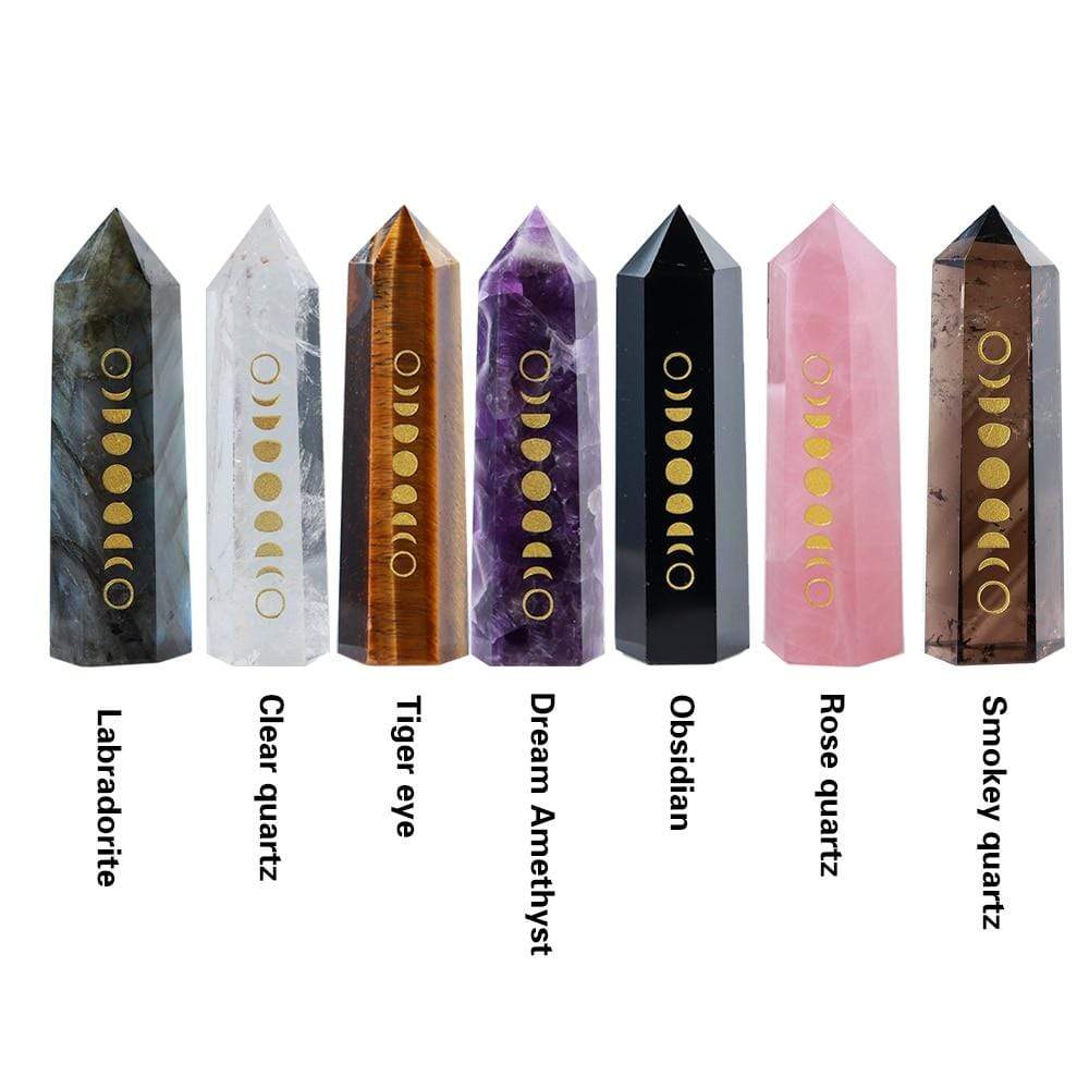 Moon Phases Natural Crystal Wands